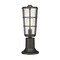 Z-Lite Helix 1 Light Outdoor Pier Mounted Fixture, Black And Clear Seedy 591PHM-553PM-BK - alternate 1